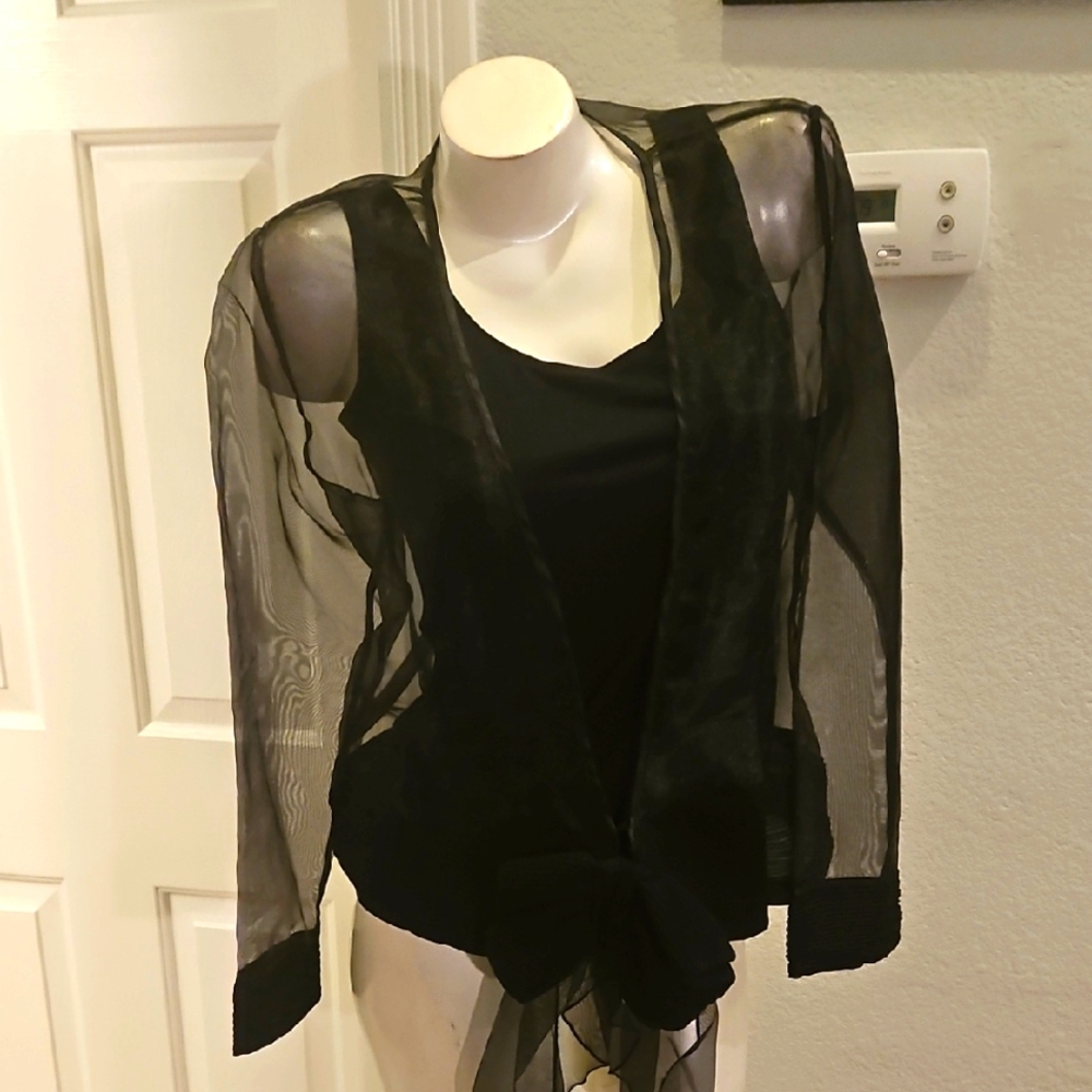 Sheer Black Blouse w/Shell